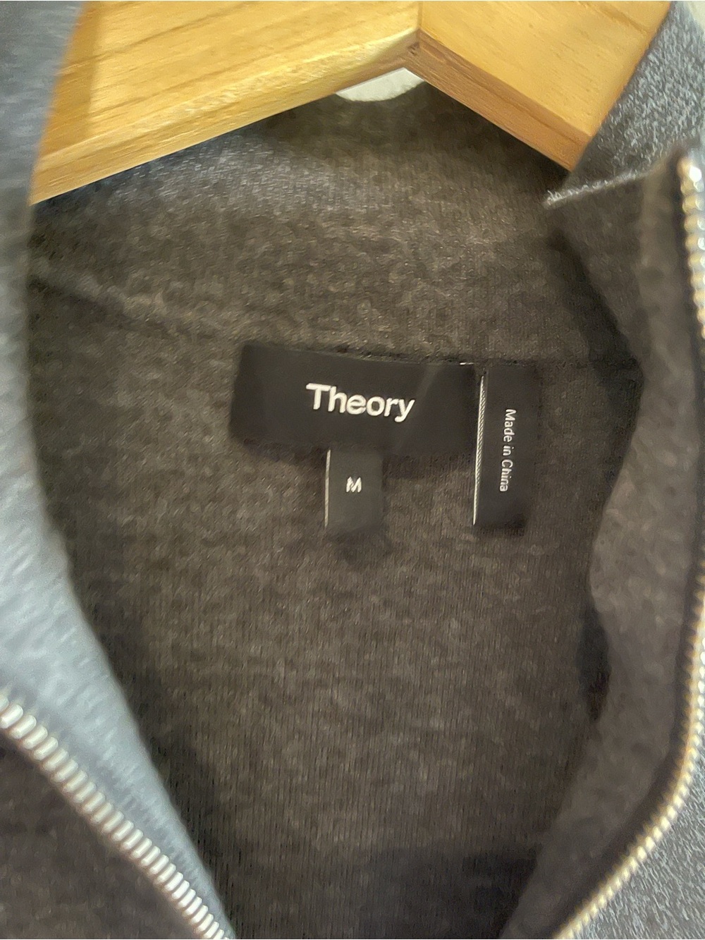 Theory Zip-Up Combo Dress in Blended Wool Flannel size medium - Picture 8 of 8